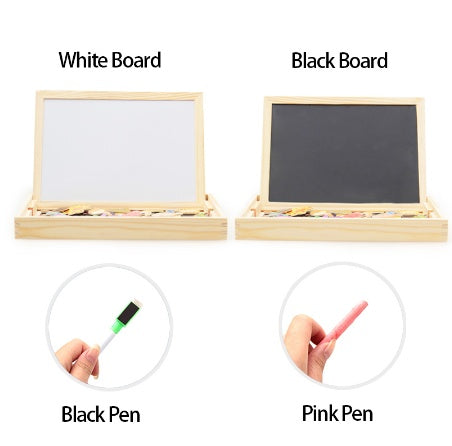 Wooden Magnetic Puzzle Toys Children Writing Drawing Board Learning Education Toys For Kids