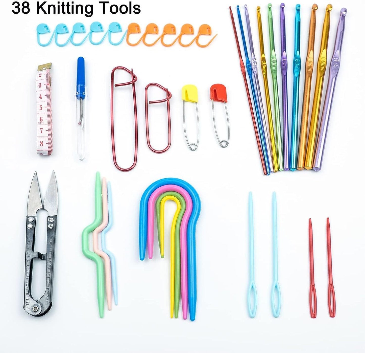 50-piece Set Crochet Hook Set DIY Novice Material Package