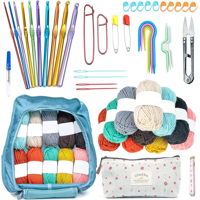 50-piece Set Crochet Hook Set DIY Novice Material Package