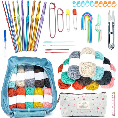 50-piece Set Crochet Hook Set DIY Novice Material Package