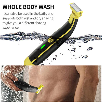Amazon Hot Men's Body Hair Device Electric Shaver Chest Hair Leg Hair Shaver Men's Pogonotomy Shaver